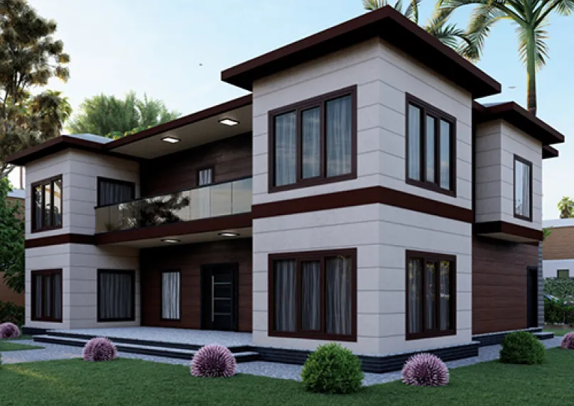 Prefab house model 57 – two-storey villa
