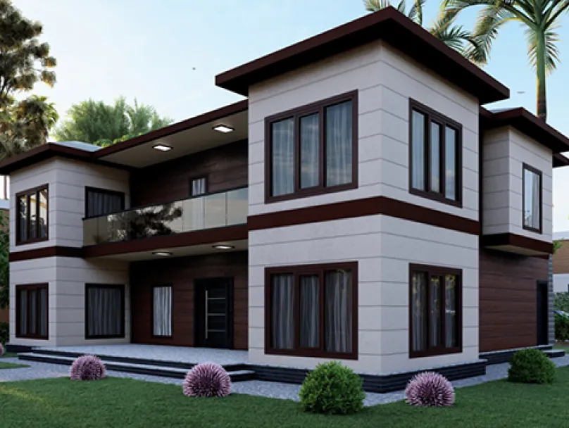 Two-storey prefab villa