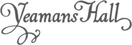 Stylized text logo reading 'Yeamans Hall' in elegant cursive script.