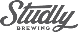 Logo text reading 'Studdy Brewing' in a stylized script and capital letters.