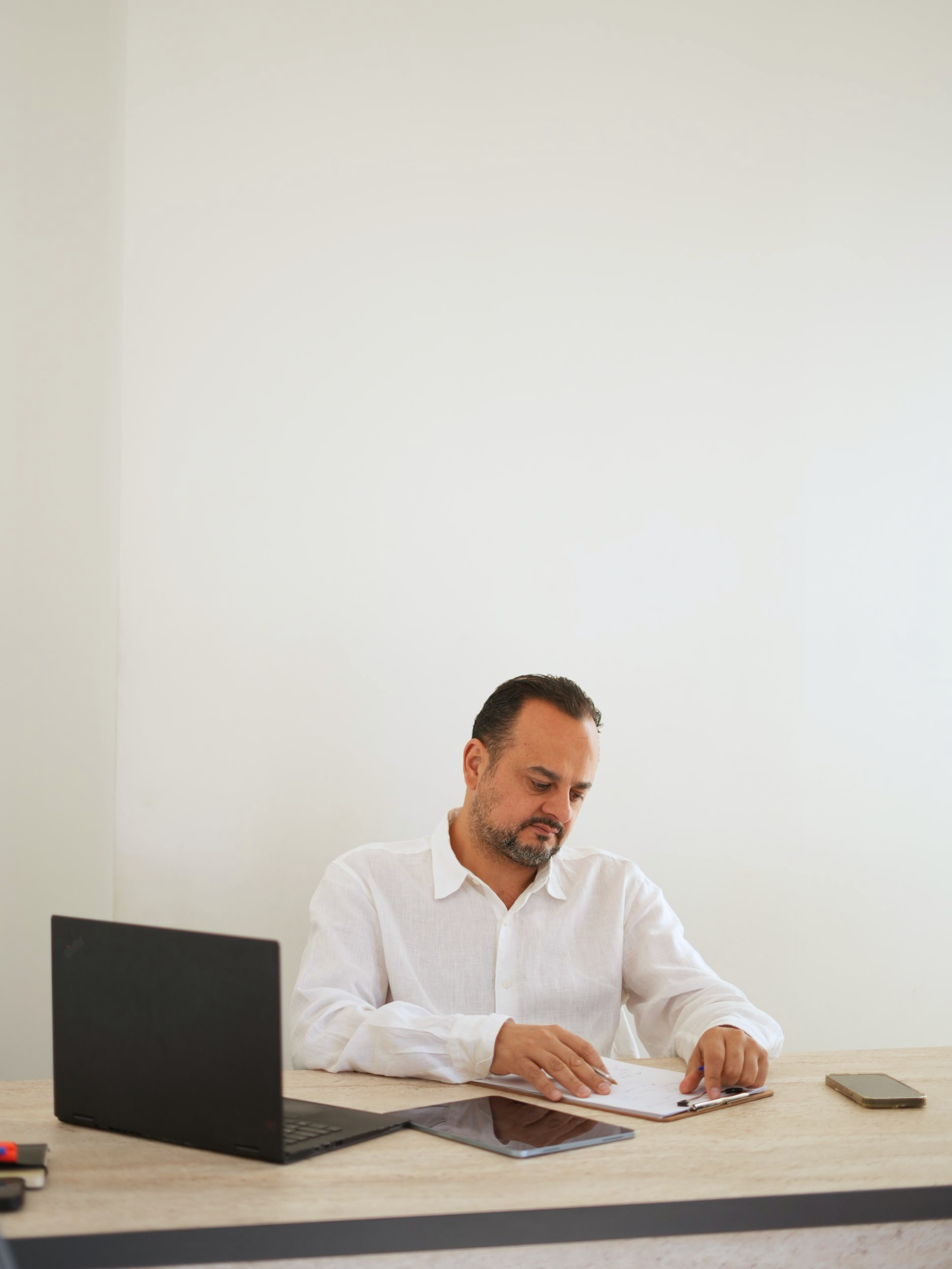 Dr. Hani Chaaban at his desk