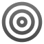 Gray concentric circles resembling a target or bullseye on a white background.