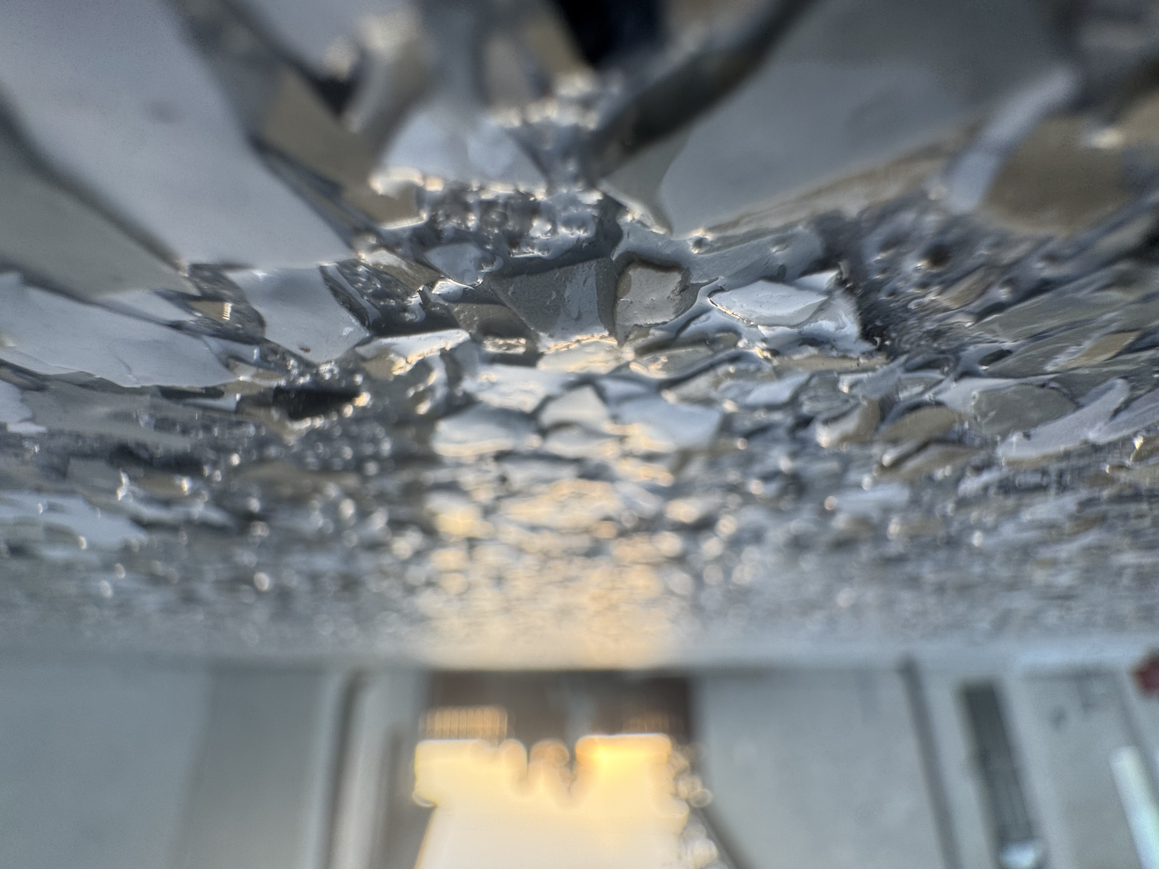 Close-up detail of a textured surface finish