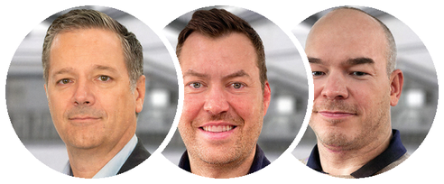 Jan Schoolmeesters, Eivind Glærum and Morten Ege of Ross Offshore