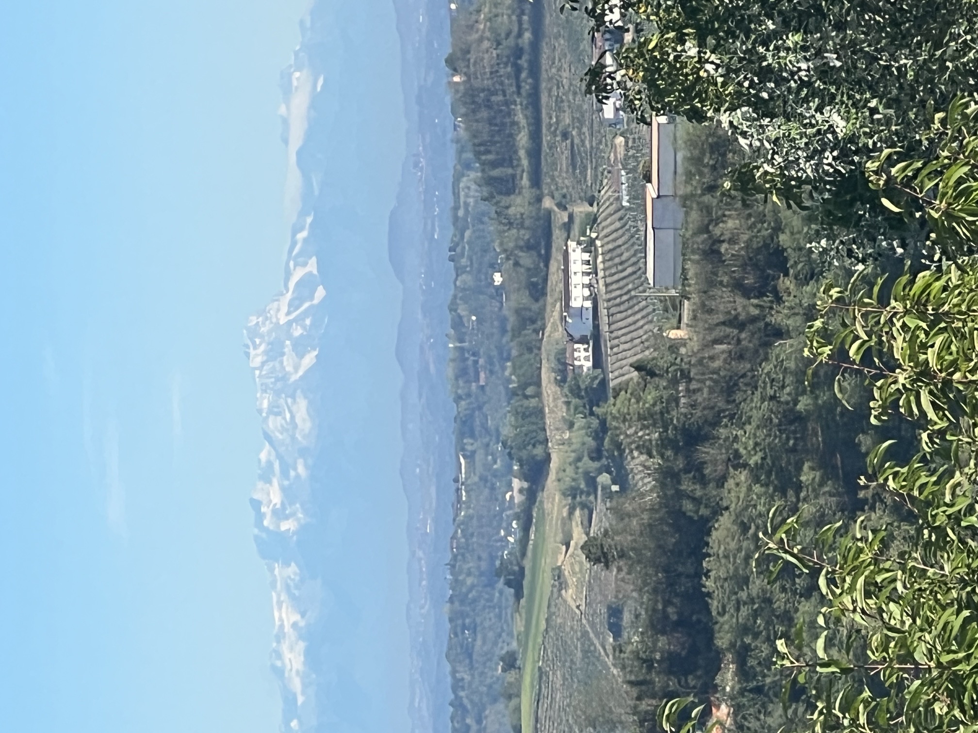 View from Cascina Berchi across Piedmont toward the Alps