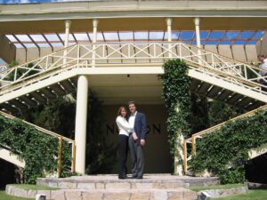 Sean and Angela Cochran during their 2004 wine trip to Argentina