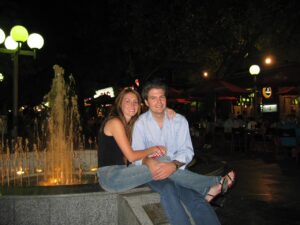 Sean and Angela Cochran during their 2004 trip to Mendoza, Argentina
