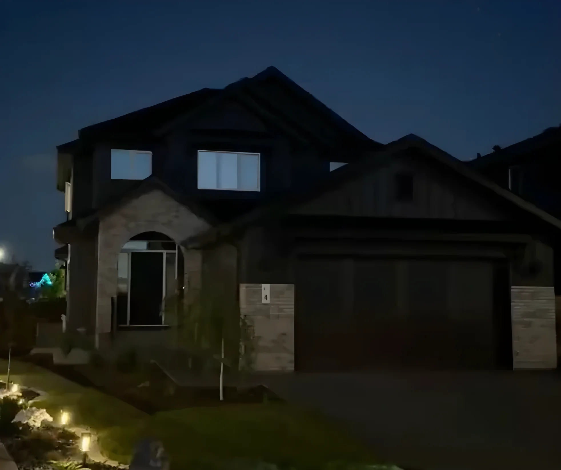 The same house before the lights