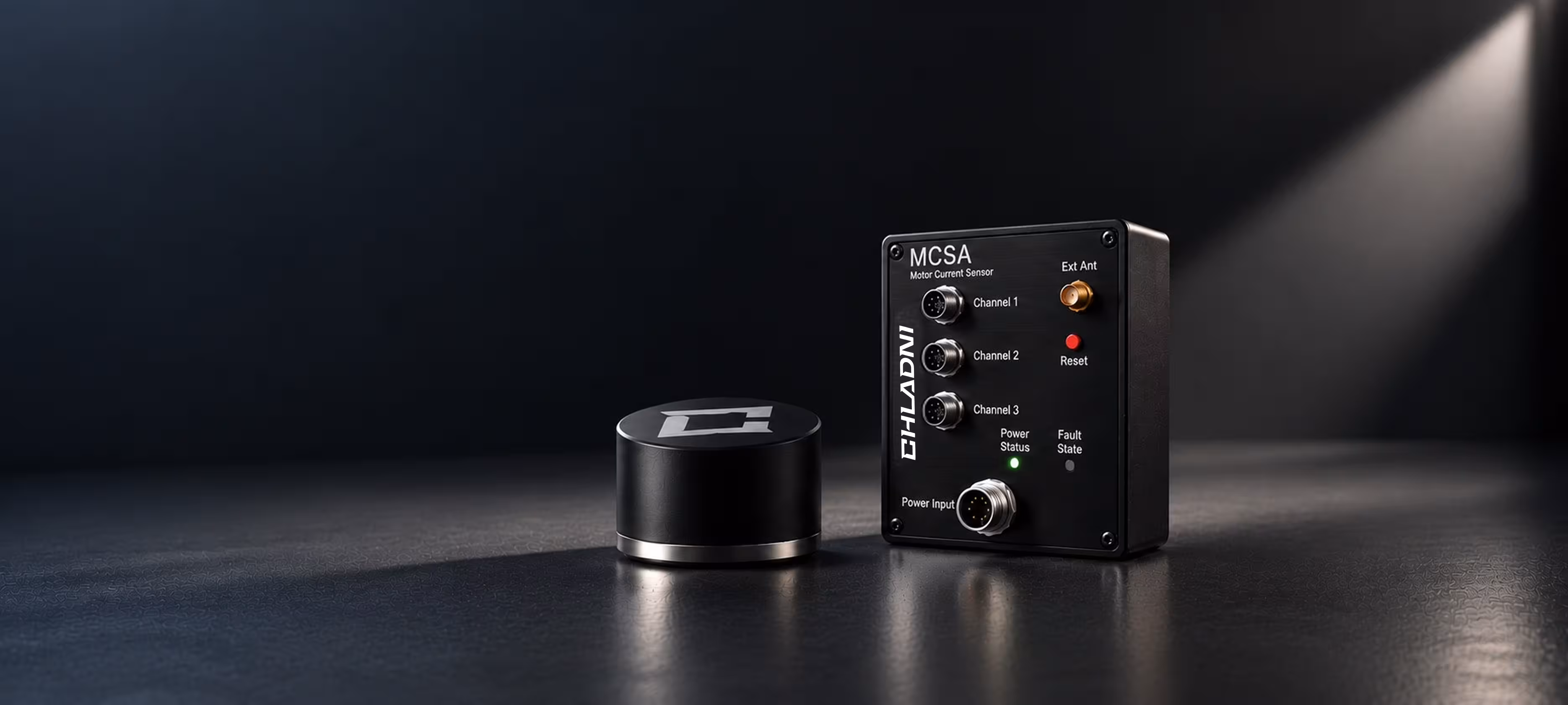 Chladni vibration puck and motor-current monitoring module