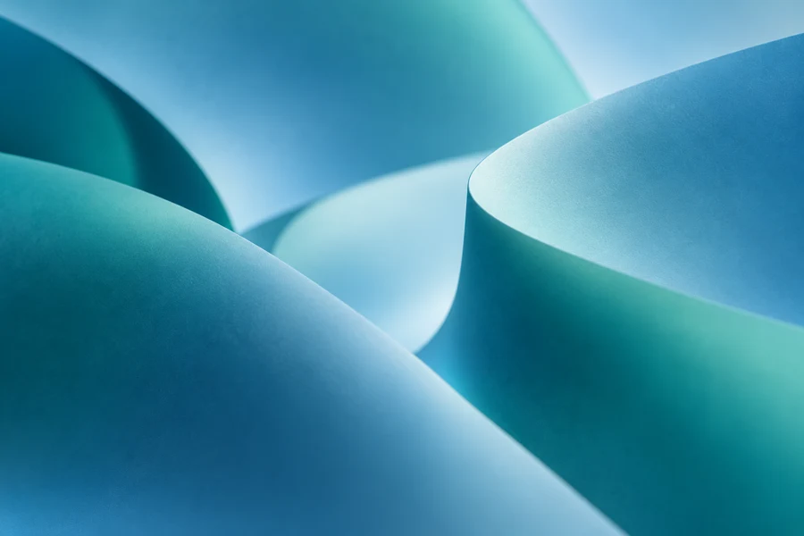 Abstract cyan artwork