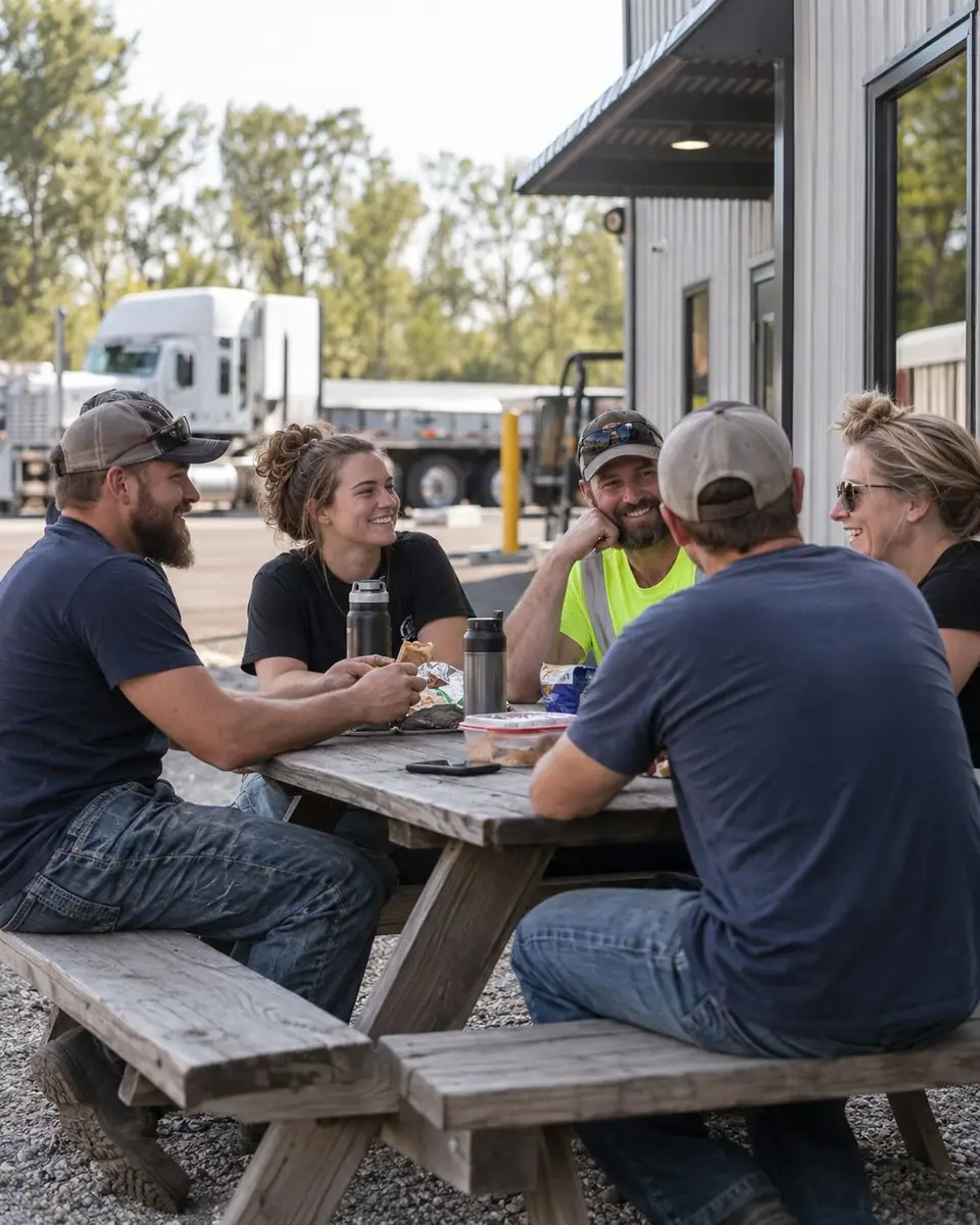 Team lunch outside the office