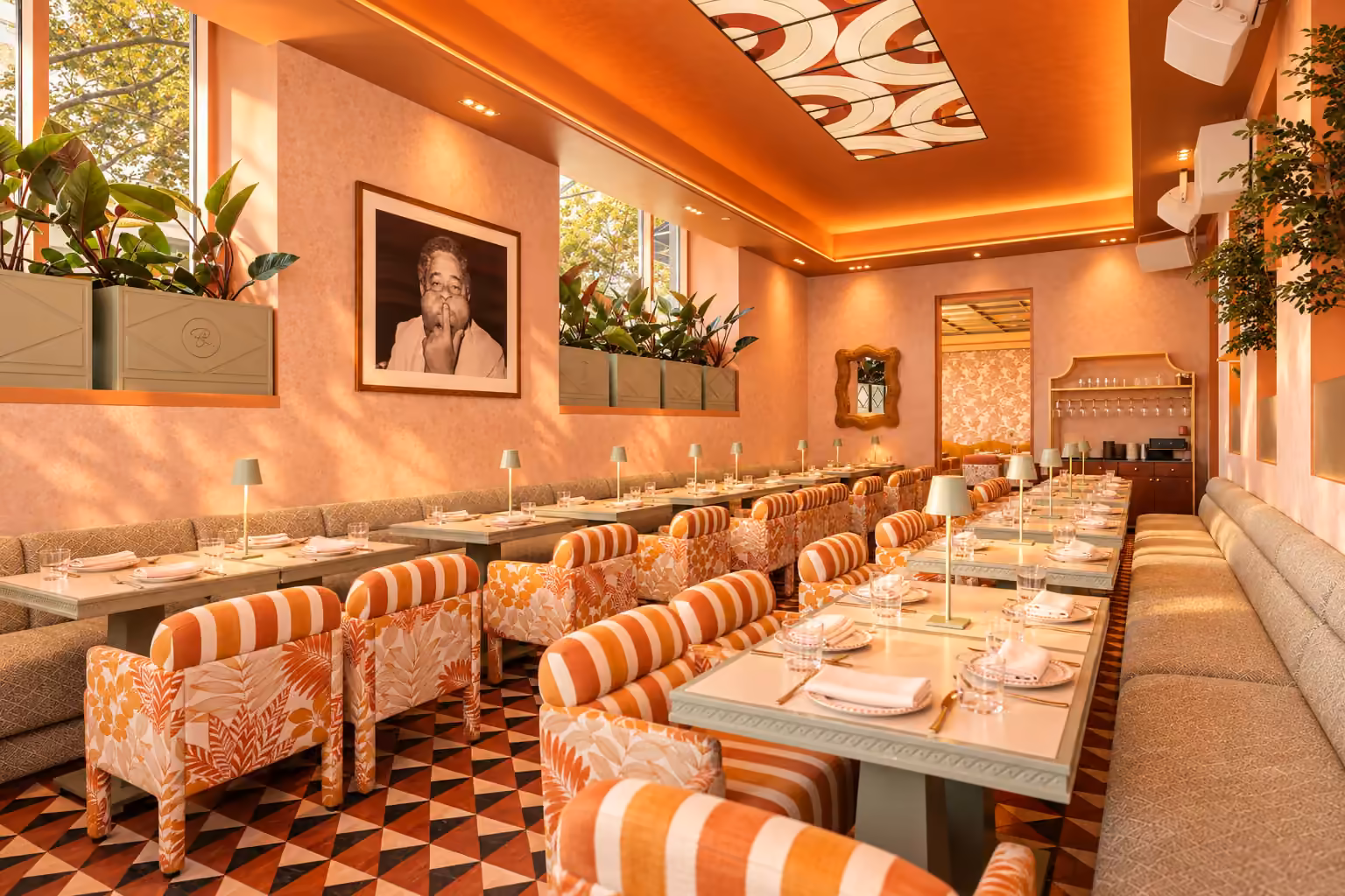 Main dining room at River Club DC, a Mediterranean restaurant on the Georgetown waterfront in Washington, DC