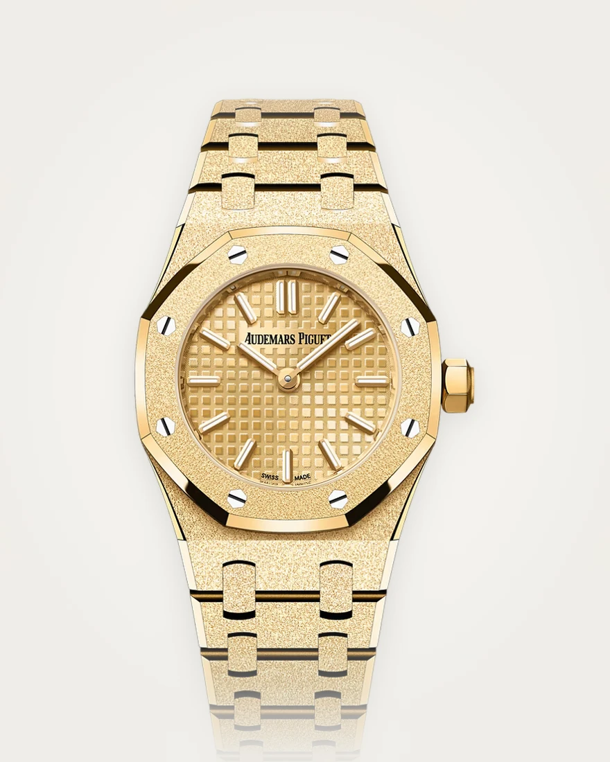 Audemars Piguet Royal Oak in frosted yellow gold