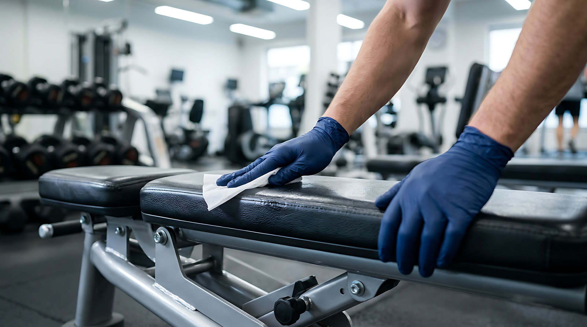 CleanCo cleaning service at a fitness facility