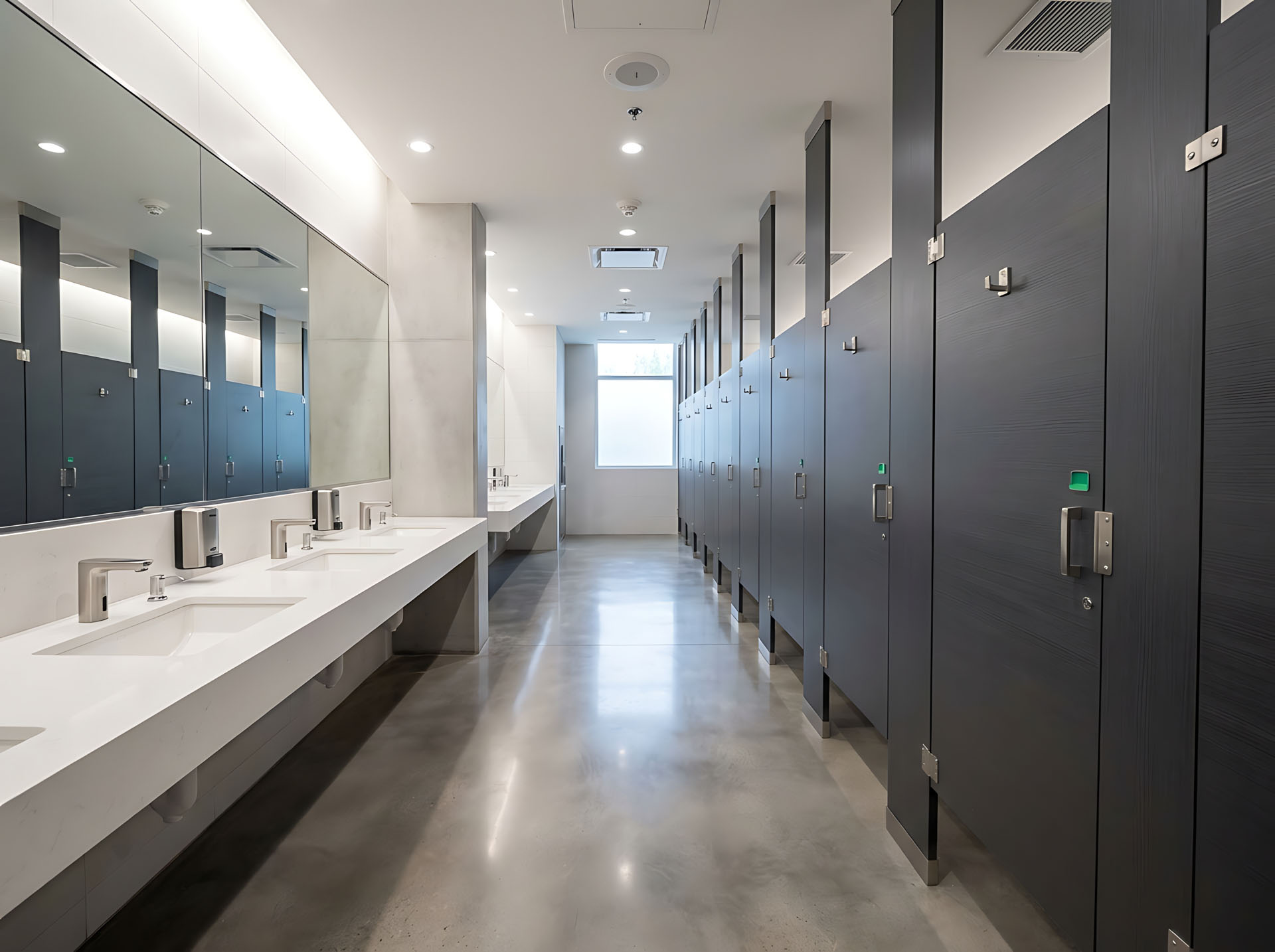 Areas serviced within a gym