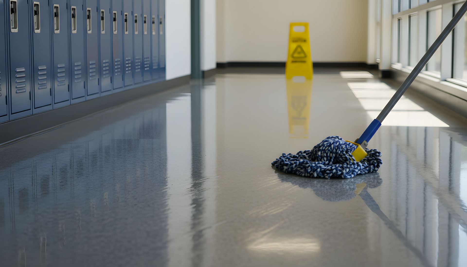 Commercial cleaning at a Brisbane school
