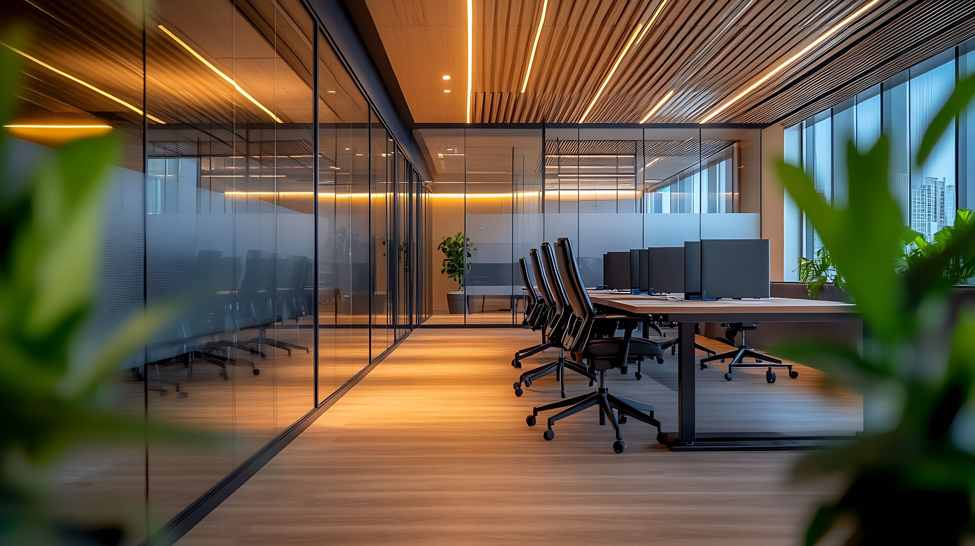 Commercial office cleaned by CleanCo