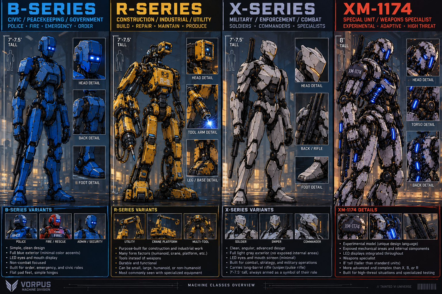 Vorpus machine classes overview