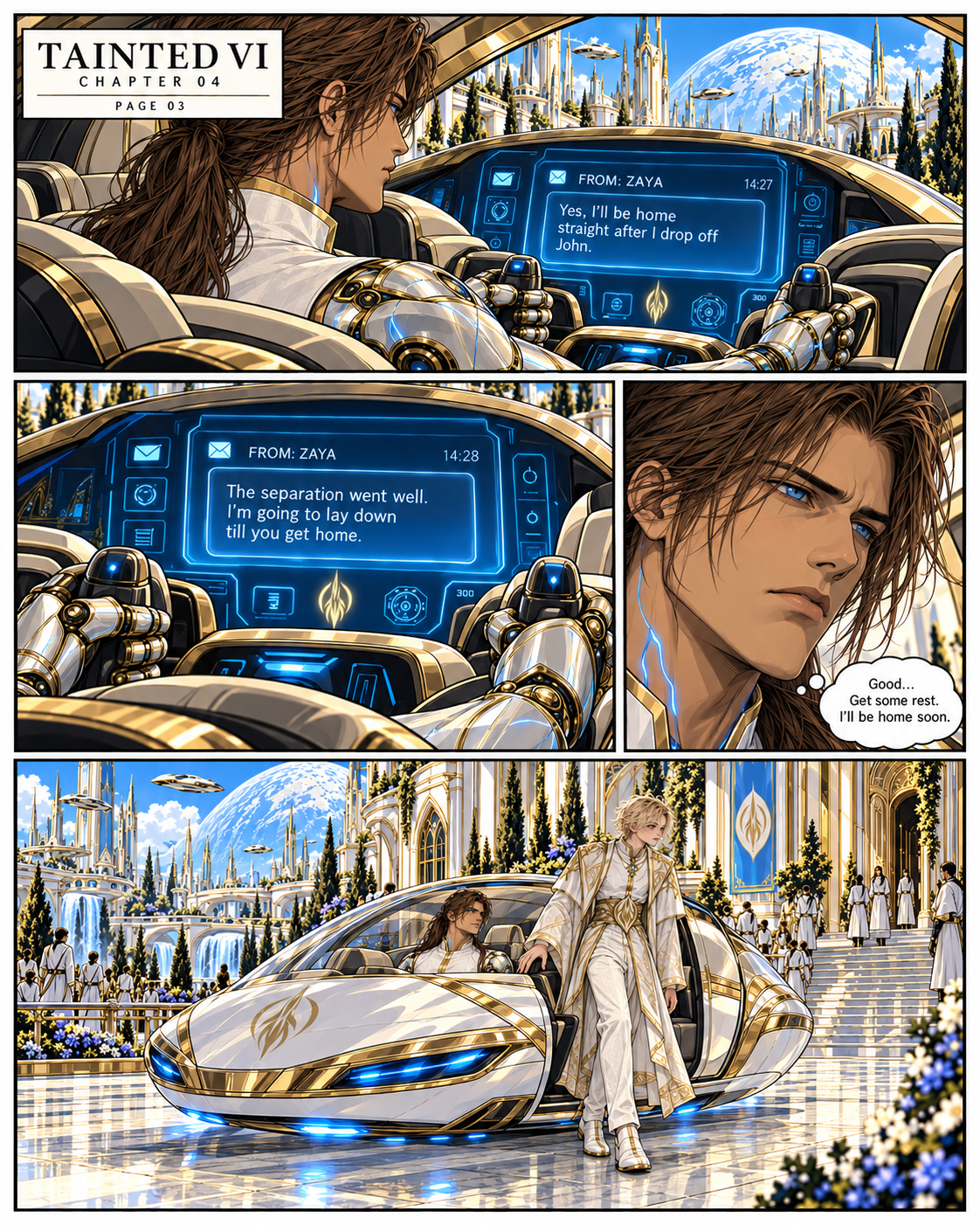 Jensen departing the royal district on Aeris