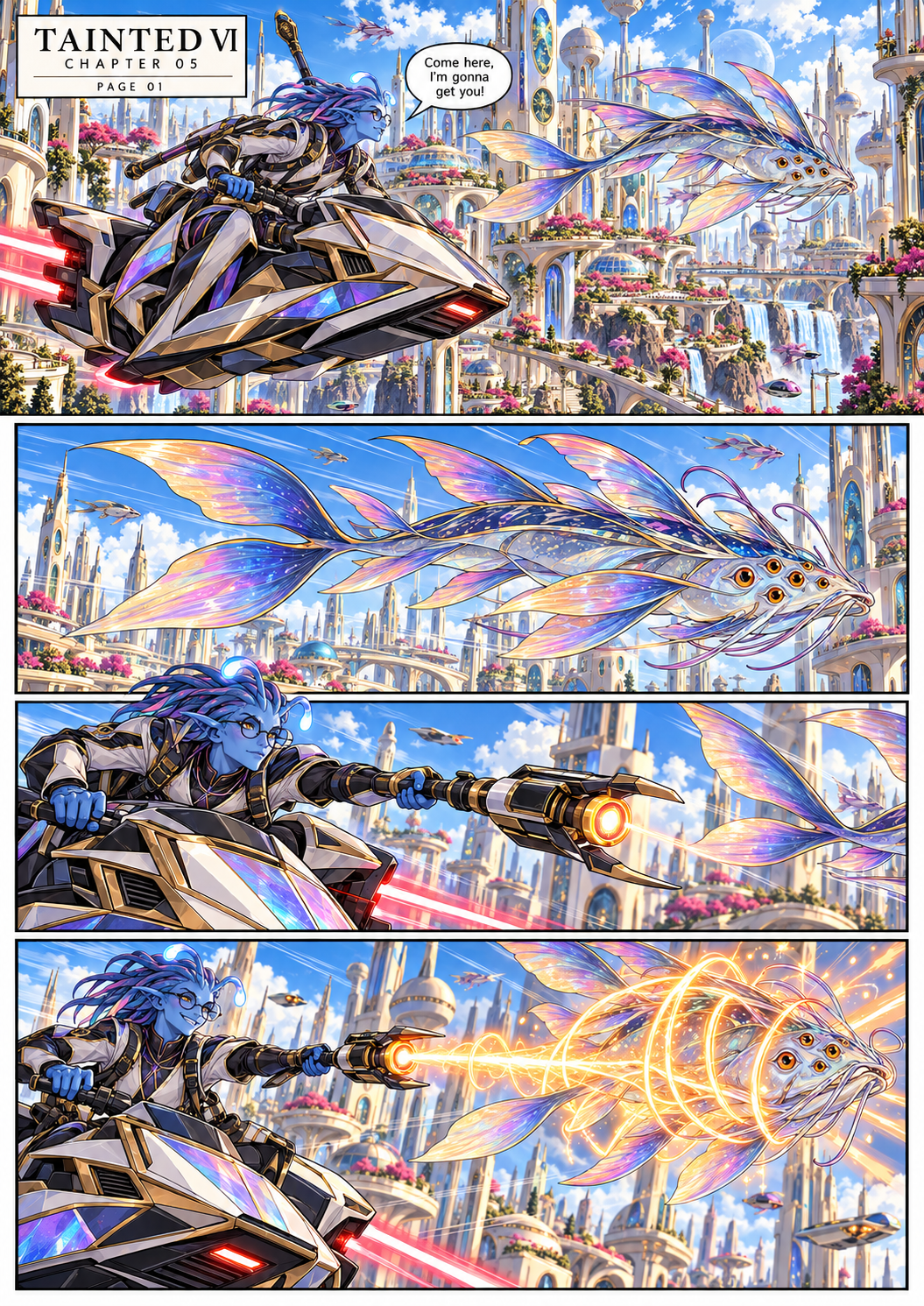 Fible on Traxel during the opening of Chapter 5