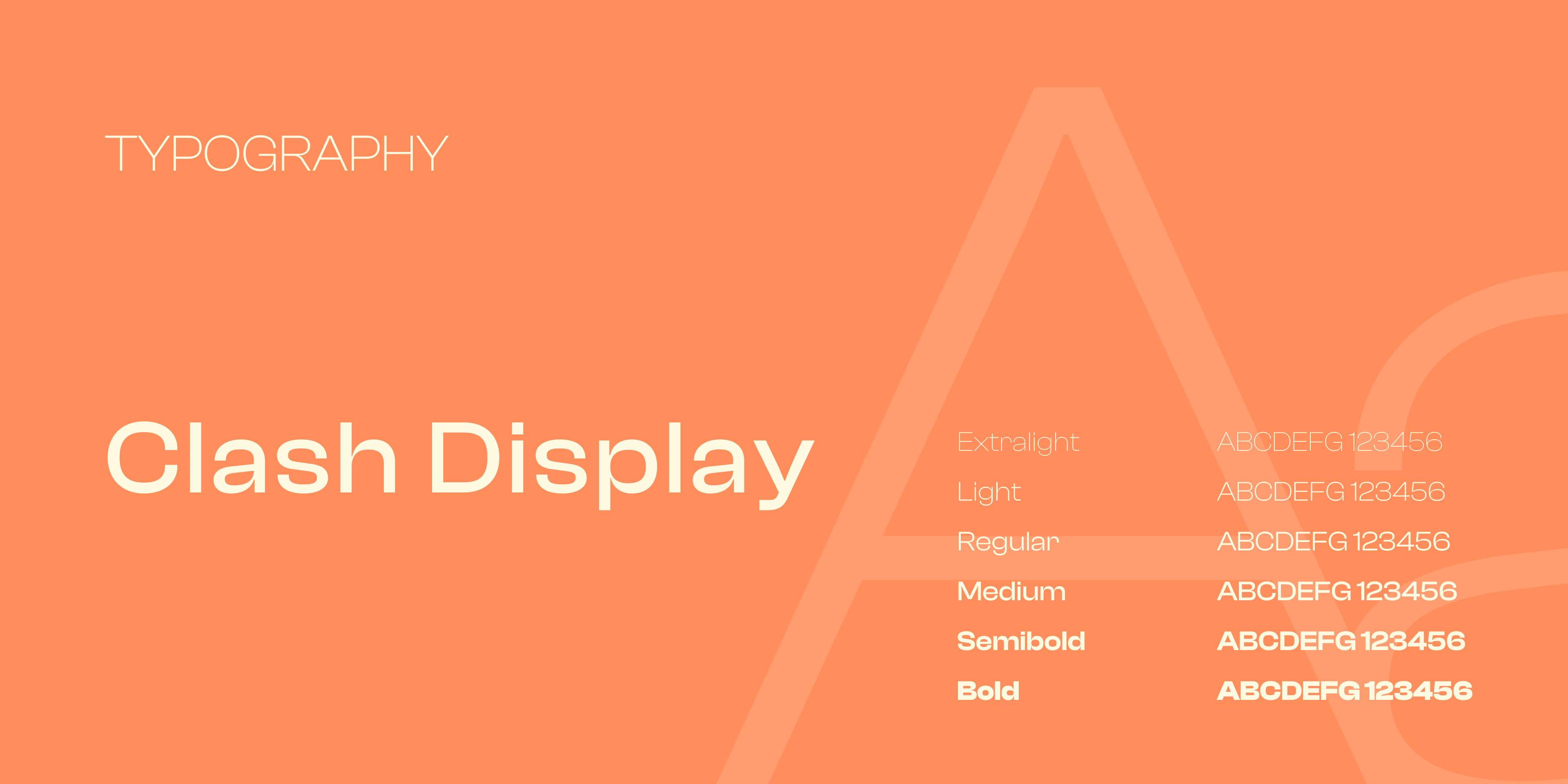 THA Cleaning typography system featuring Clash Display