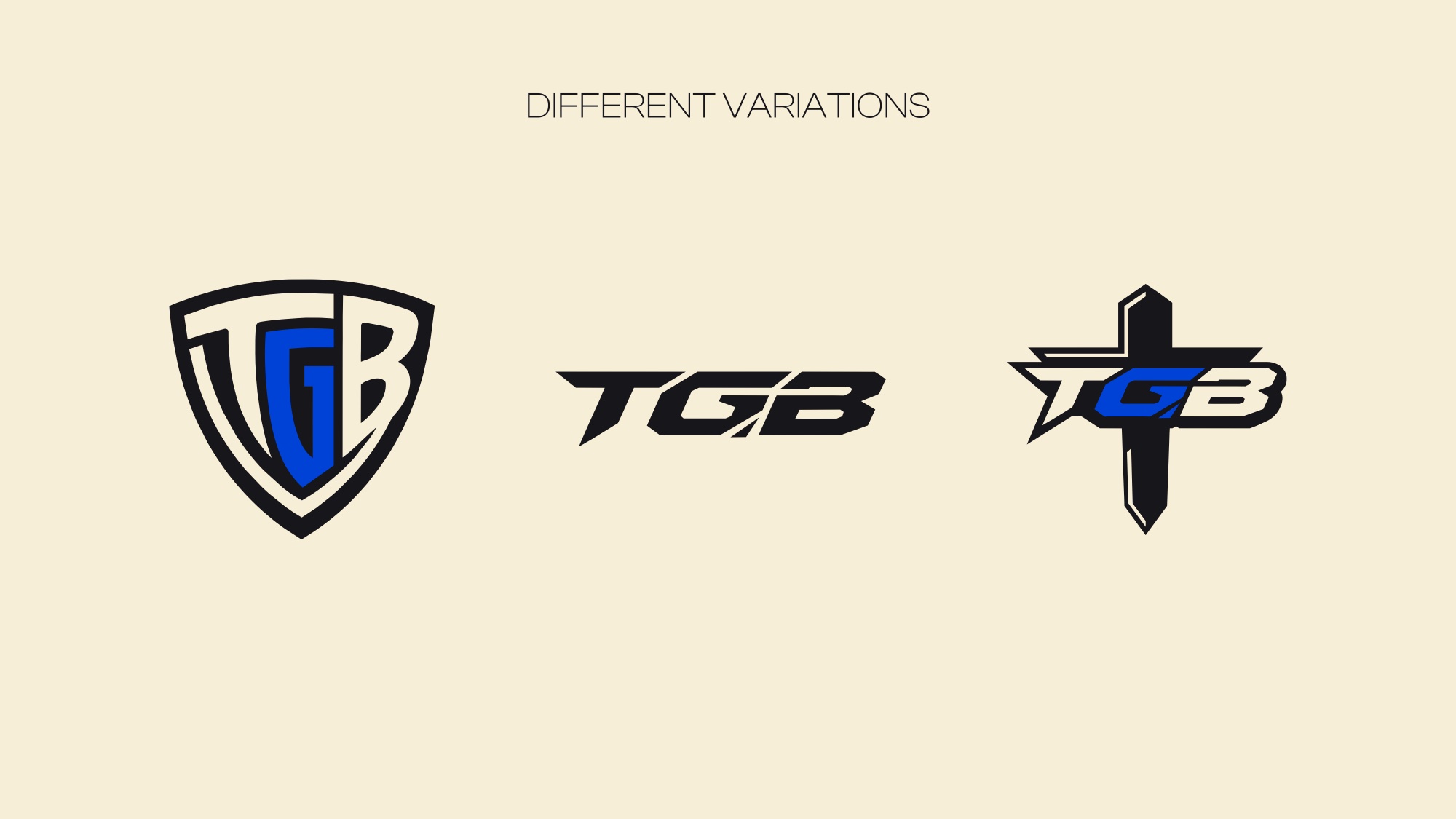 Team Give Back — shield, wordmark and faith-inspired cross logo variations