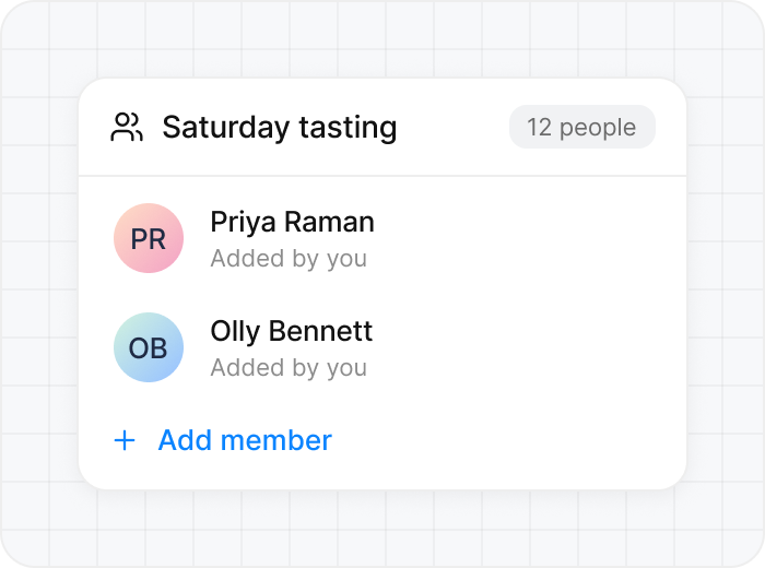 Group chat member list