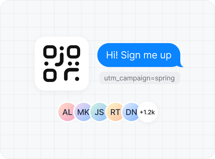 QR code opt-in with a broadcast audience