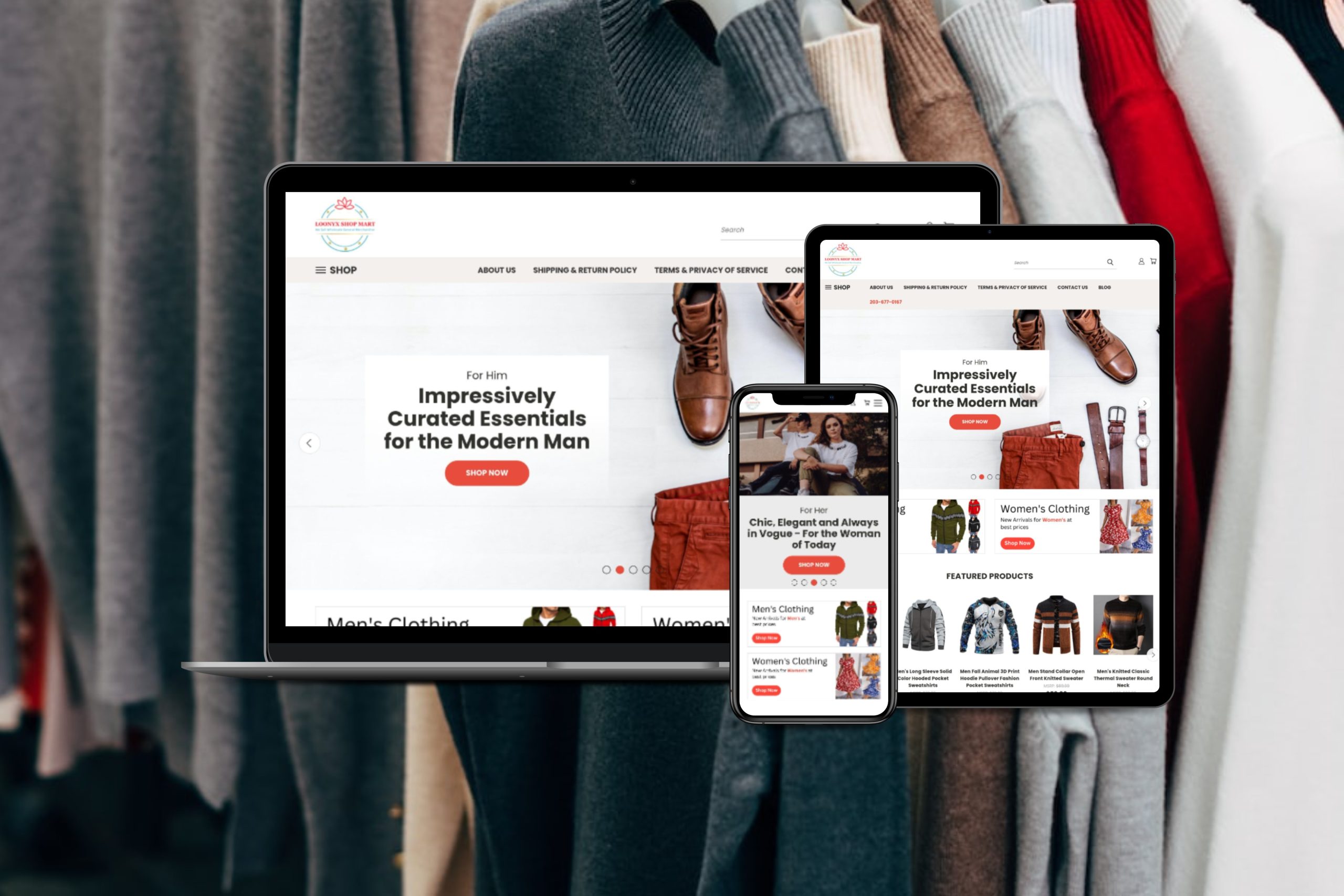 Loonyx Shop Mart website