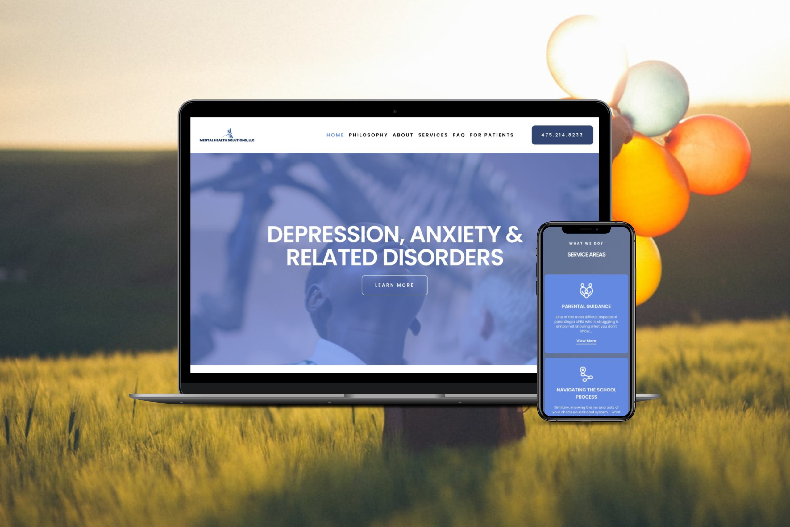 Mental Health Solutions website
