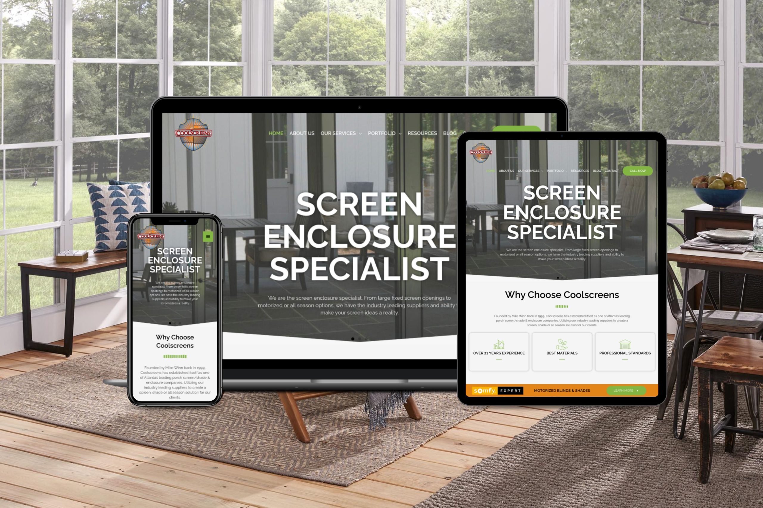 Cool Screens website