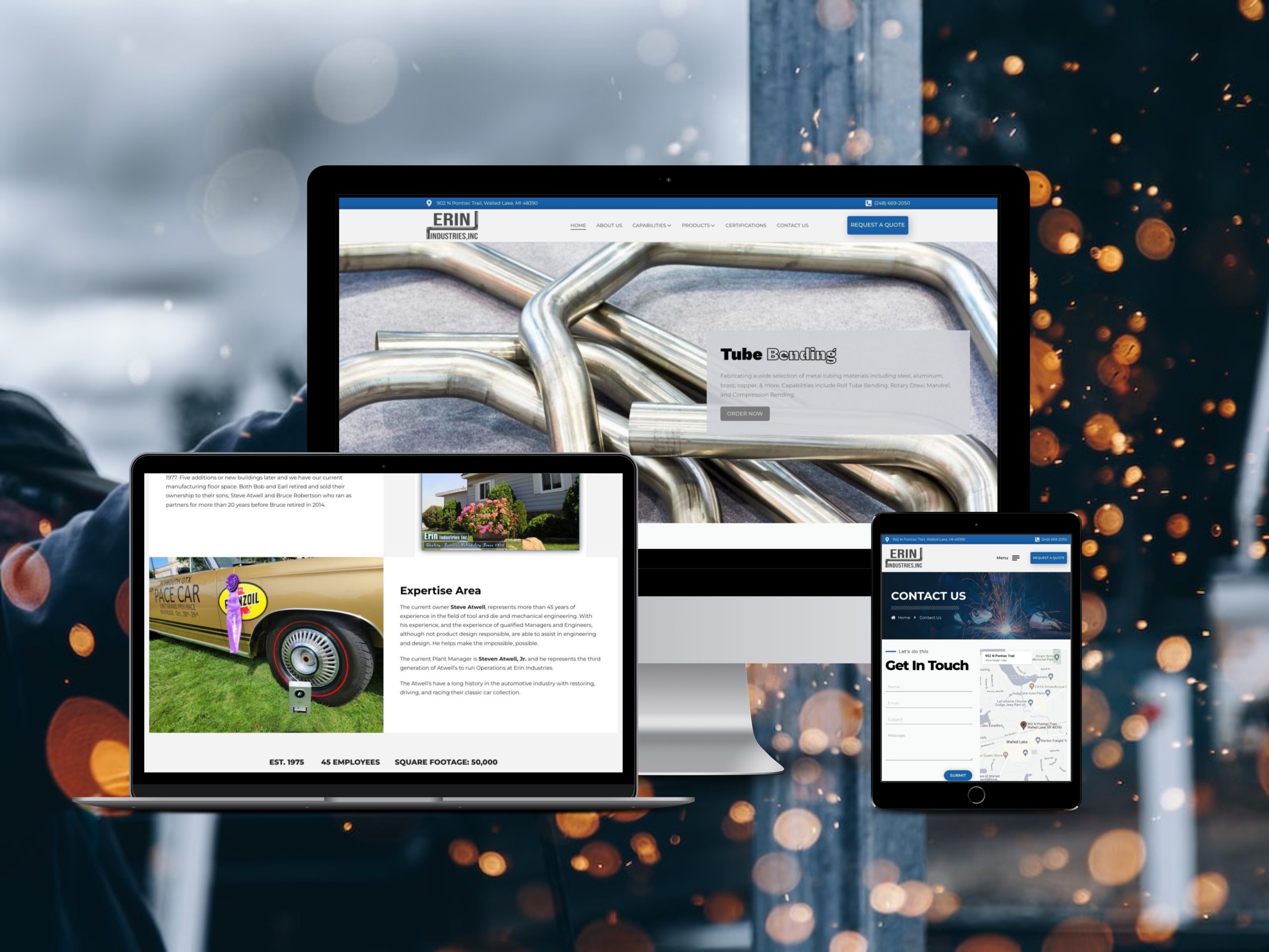 Erin Industries website