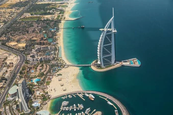 Jumeirah Burj Al Arab Aerial View