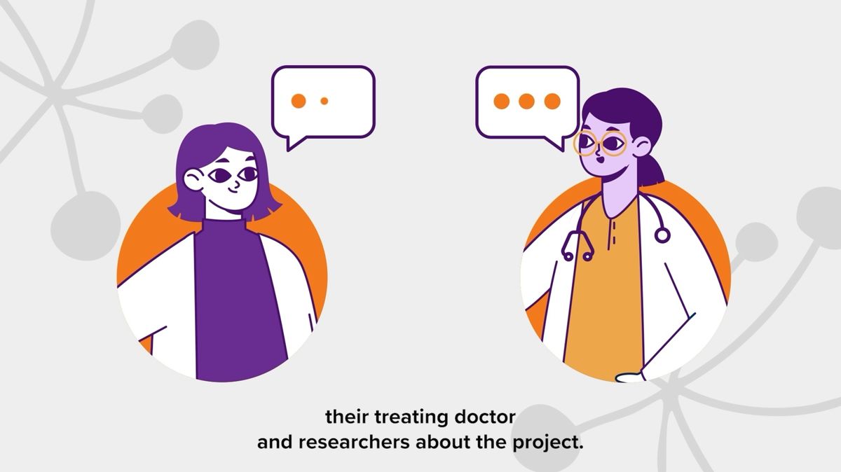 Scene from the CT:IQ informed consent training animation