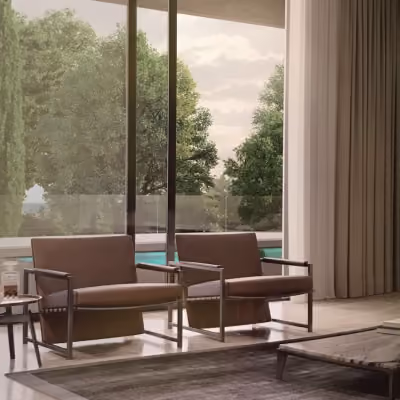 Modern residential interior with spacious living areas