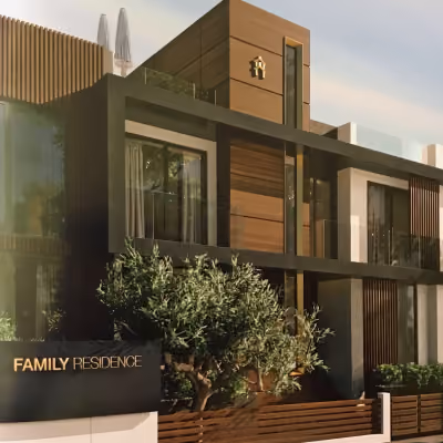 Modern residential architecture with contemporary design and landscaped surroundings
