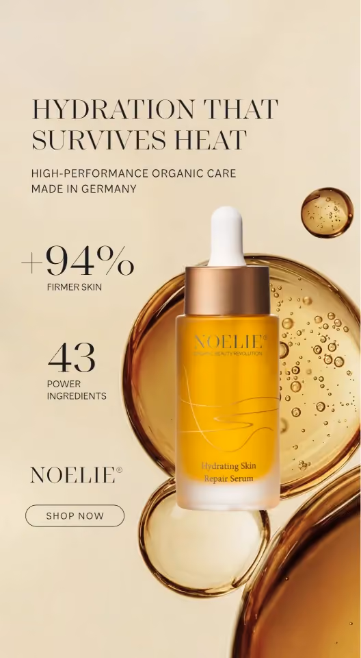 Noelie skincare campaign in the UAE