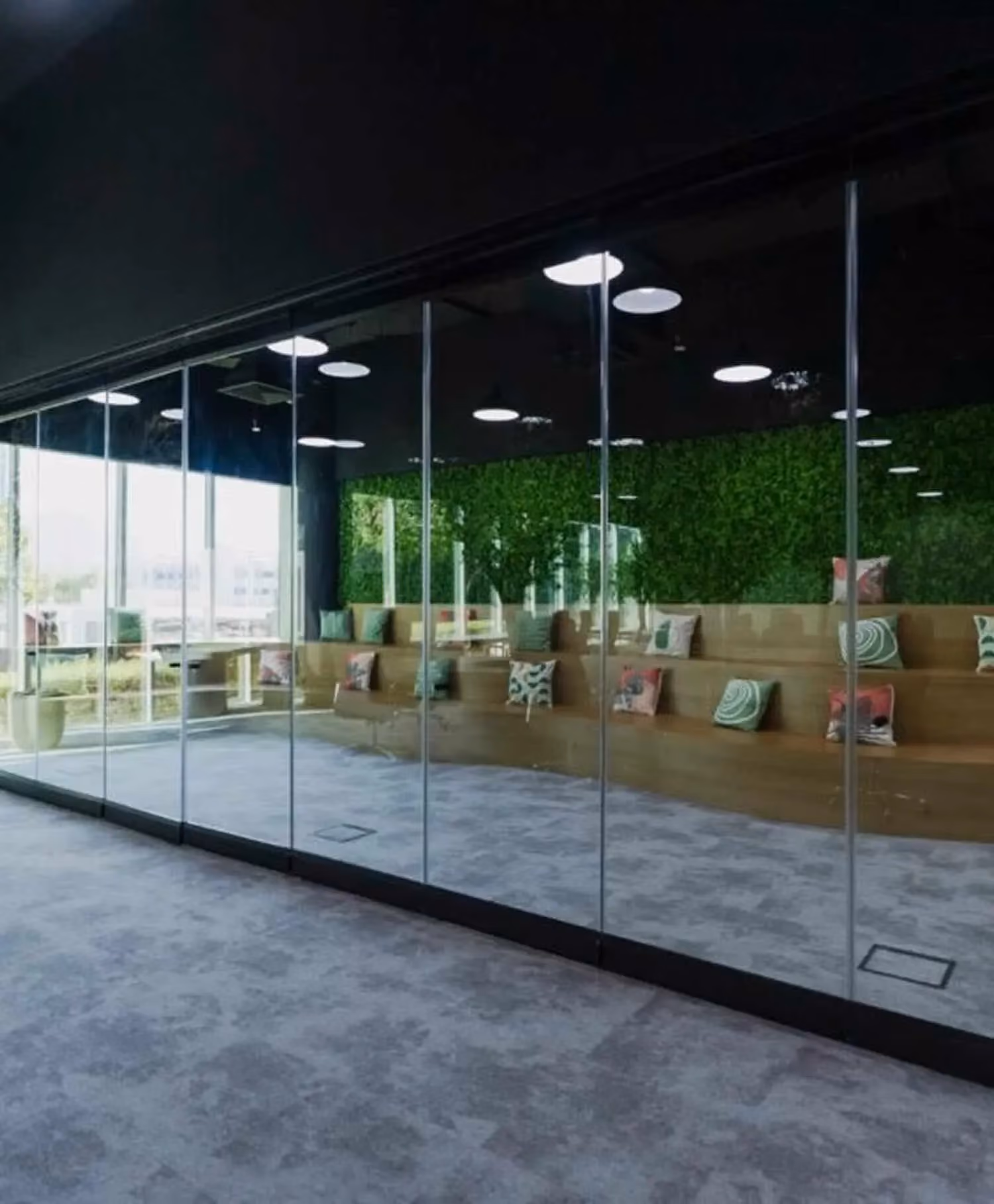 Reception and indoor seating at Dubai Digital Park