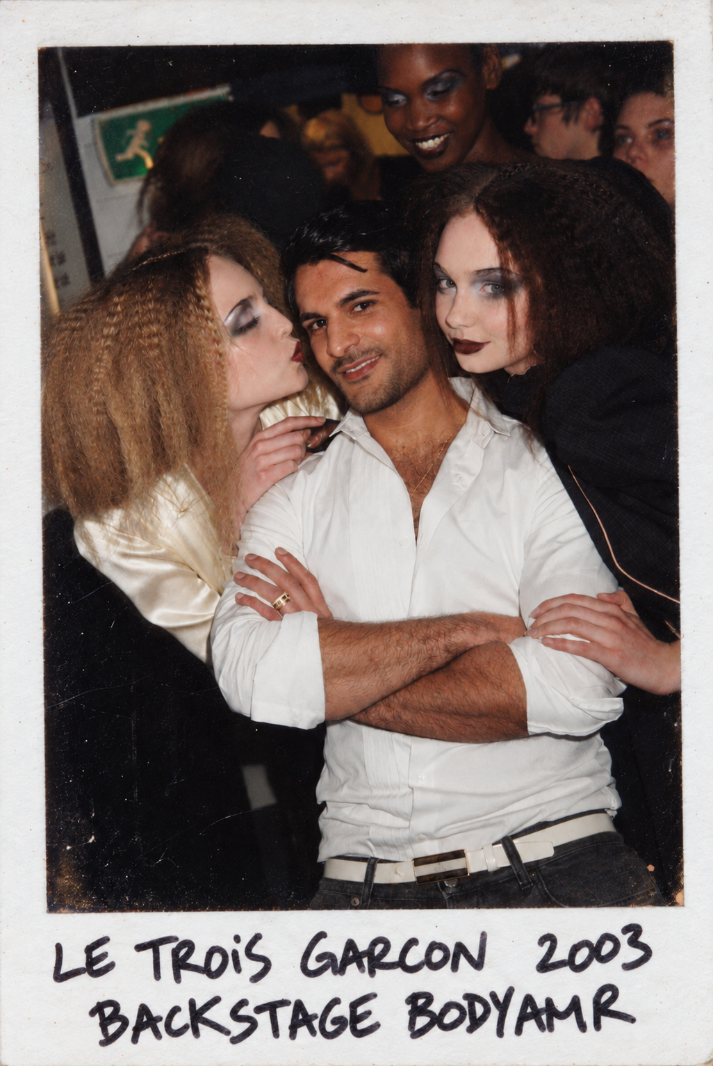 BODYAMR 2003 fashion backstage Polaroid from London archive