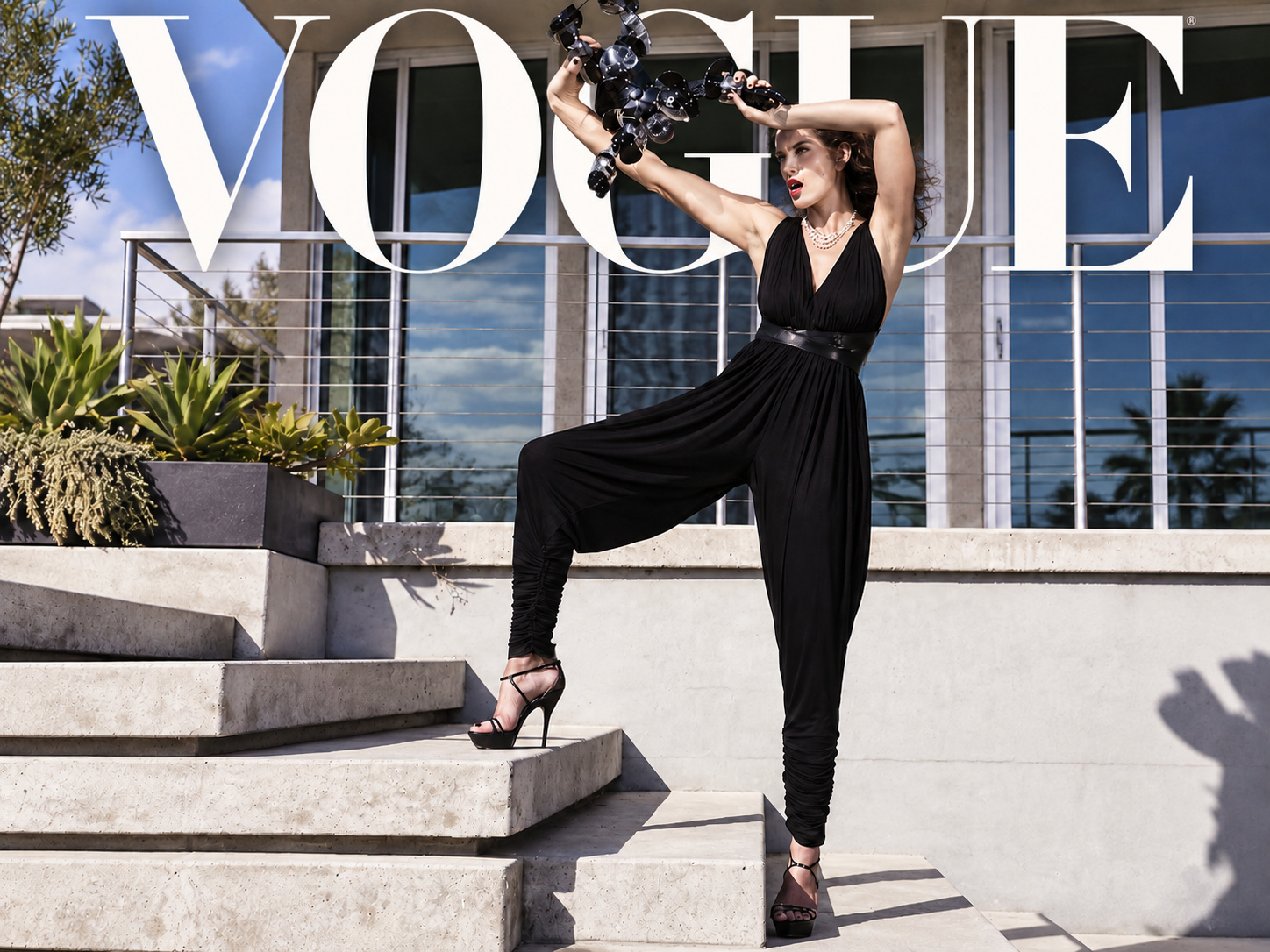 Cindy Crawford in BODYAMR fashion editorial for Vogue