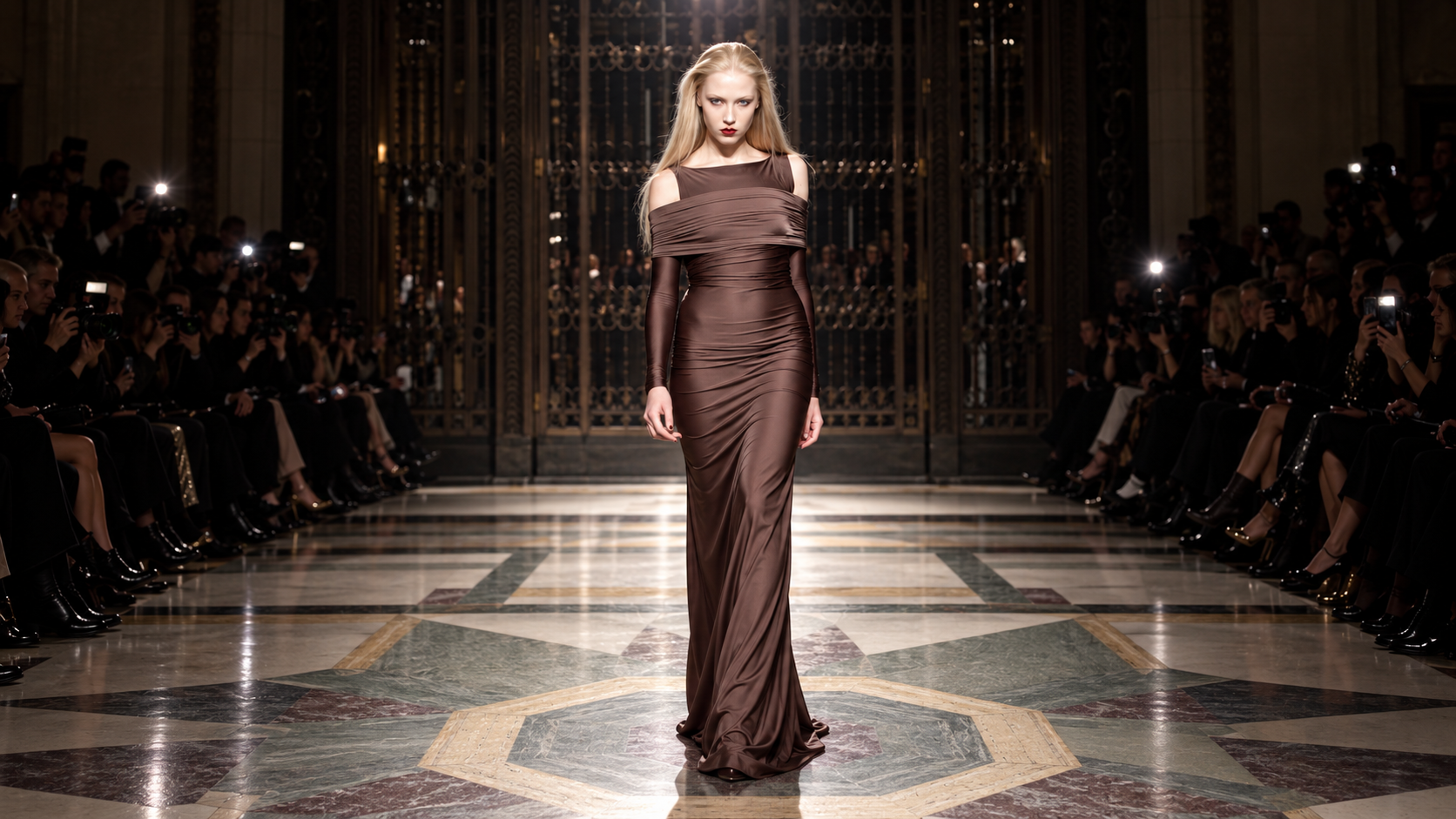BODYAMR Collection 2013 — Chocolate draped evening gown