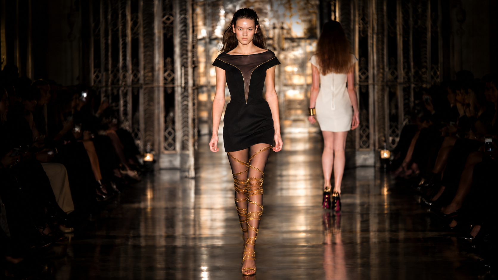 BODYAMR Collection 2013 — Black cocktail dress with gold detail