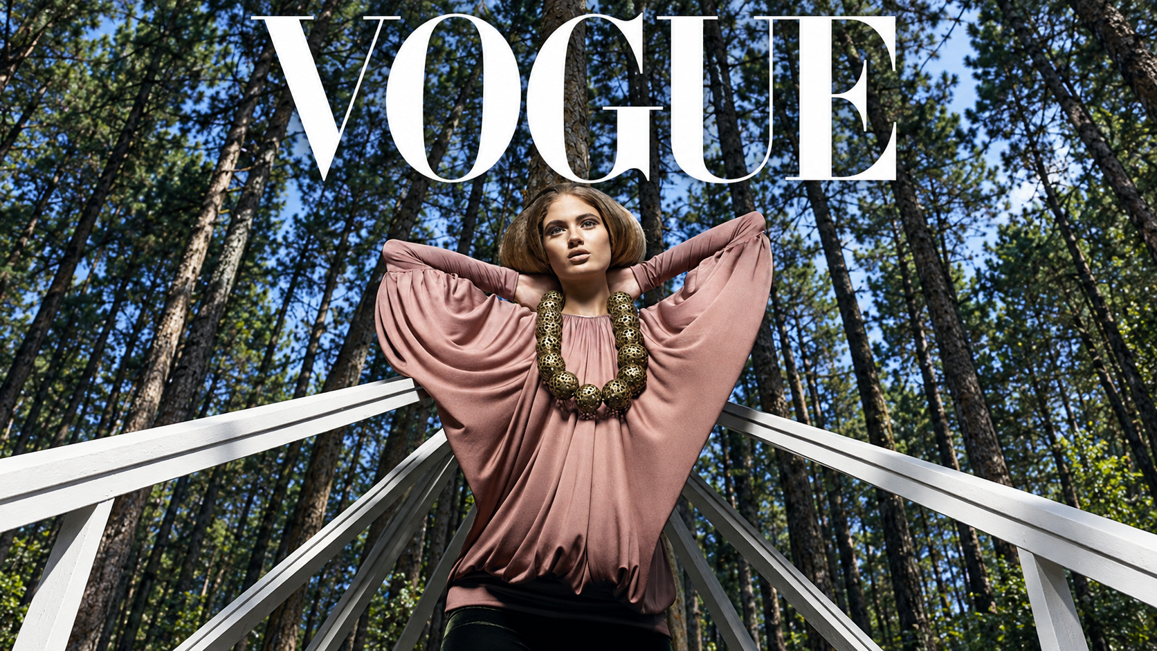 BODYAMR forest fashion editorial — landscape cover treatment