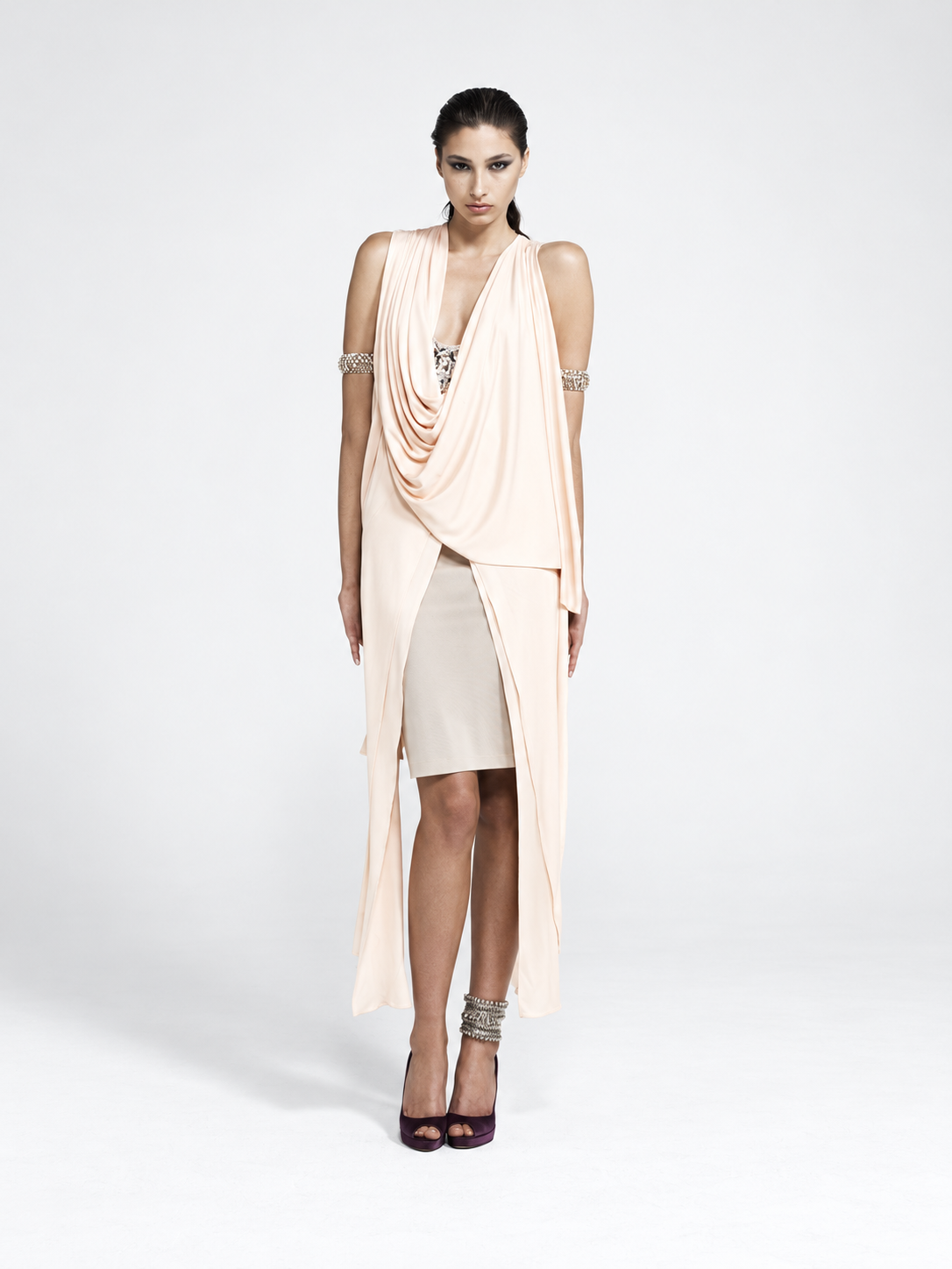 BODYAMR 2011 pale blush draped layered look, look 06