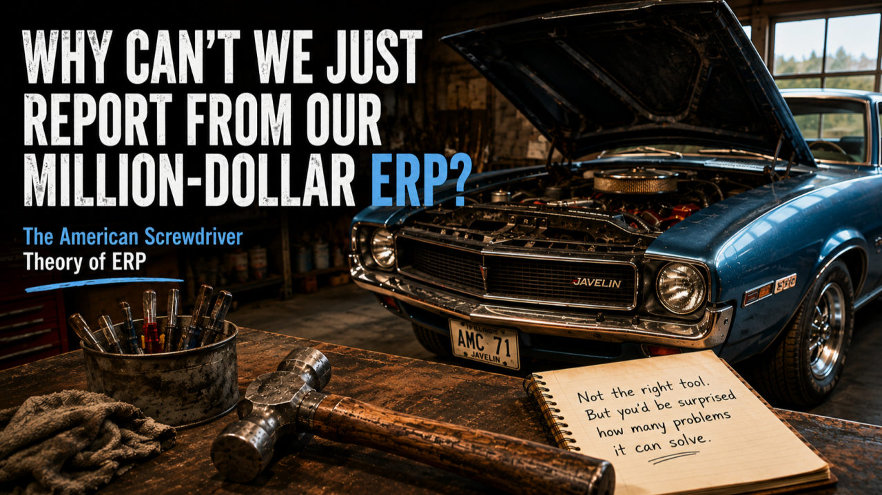 Why can't we just report from our million-dollar ERP?