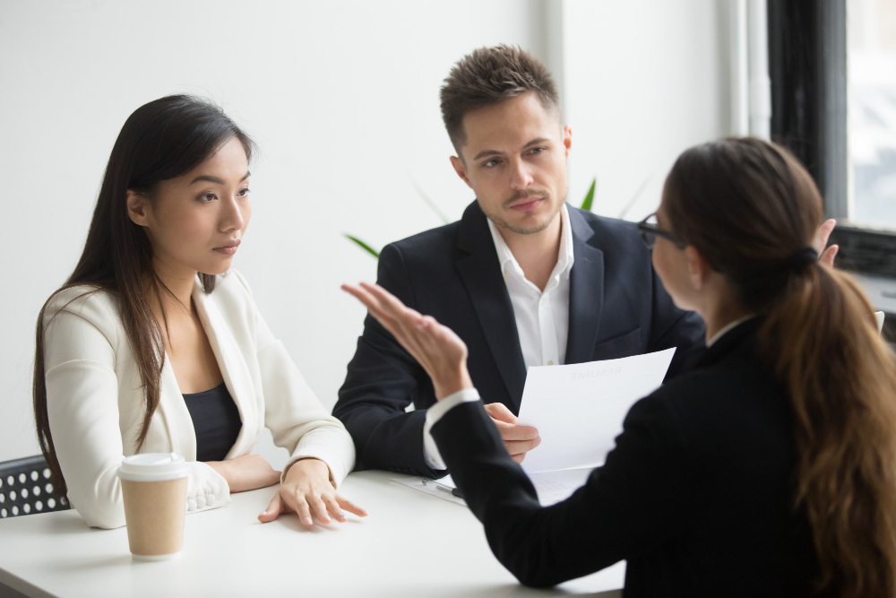 A team in conversation