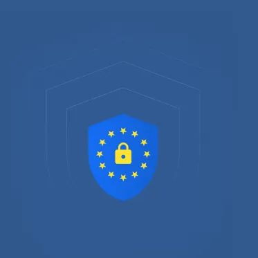 EU-Schild mit Schloss als Symbol für DSGVO-konforme Datenverarbeitung