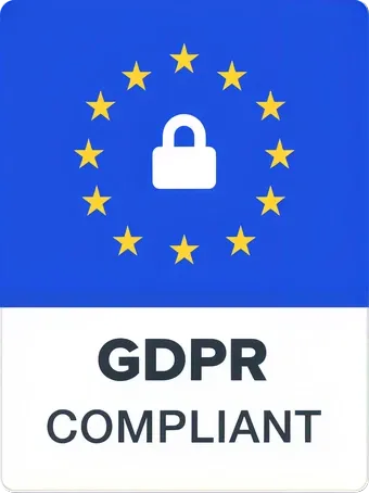 Siegel: DSGVO-konform (GDPR compliant)