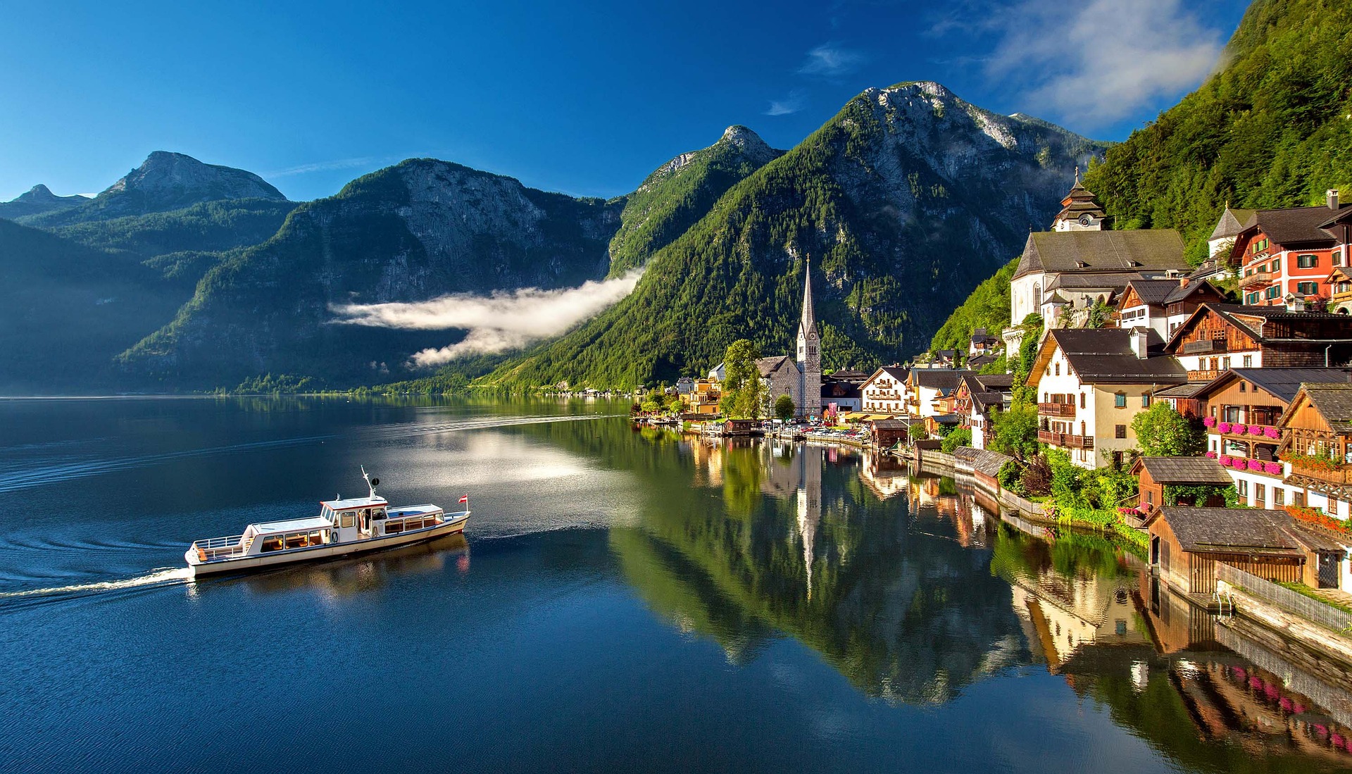 Alpine lake village