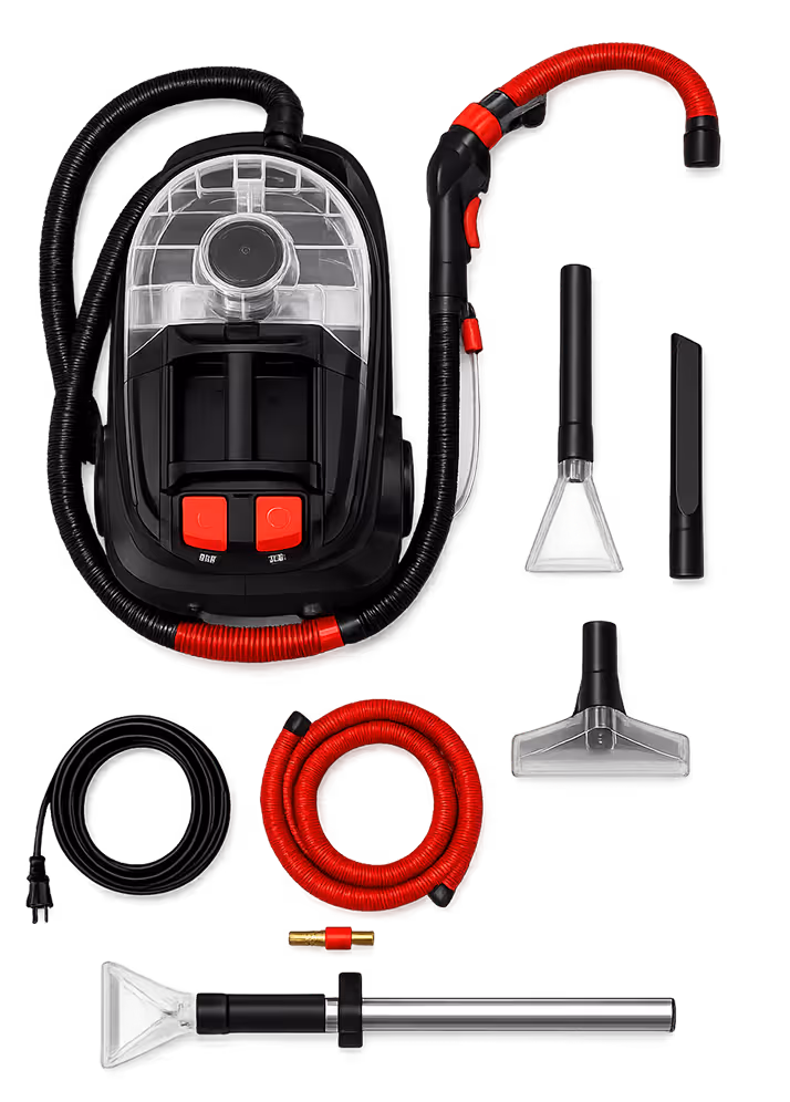 Machine professionnelle d’injection-extraction, le type de matériel utilisé pour nettoyer une moquette